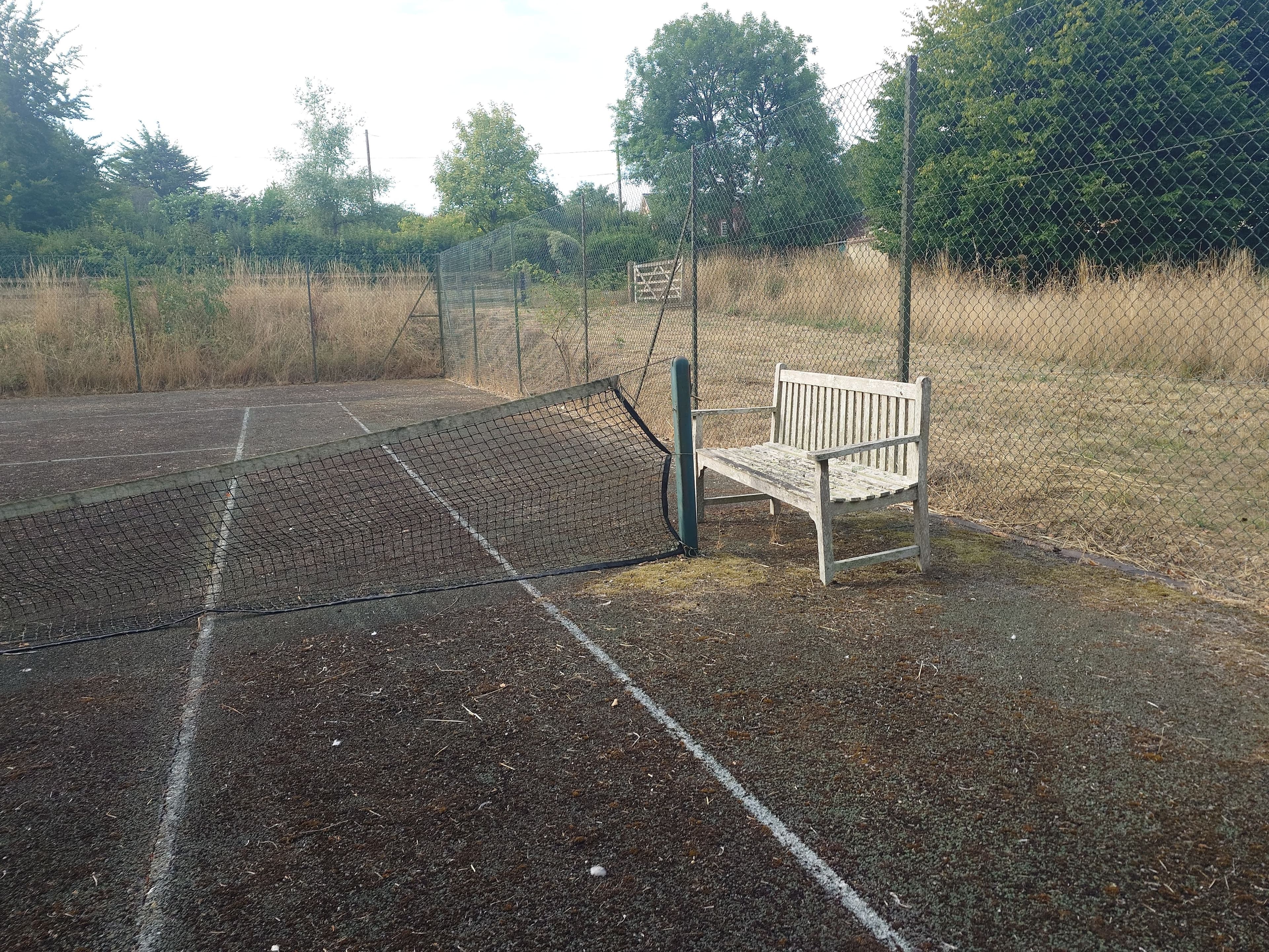 Tennis court clean up